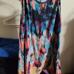 Colorful Abstract Sleeveless Tunic